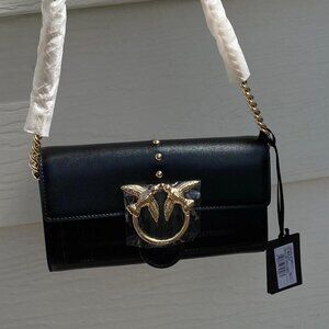 PINKO LOVE WALLET CROSSBODY in Black